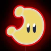rgb neon power moon sign