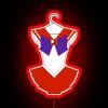 Neon sign displaying Power of the Wardrobe Mars RGB - Red Version.