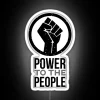 neon sign displaying power to the people resistance rgb led white