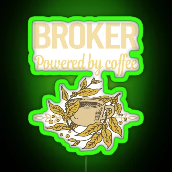 Powered By Coffee Broker RGB Neon Sign