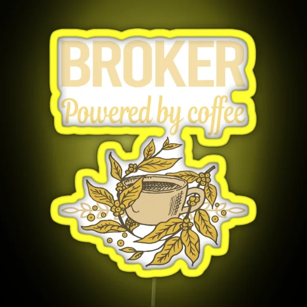 Powered By Coffee Broker RGB Neon Sign