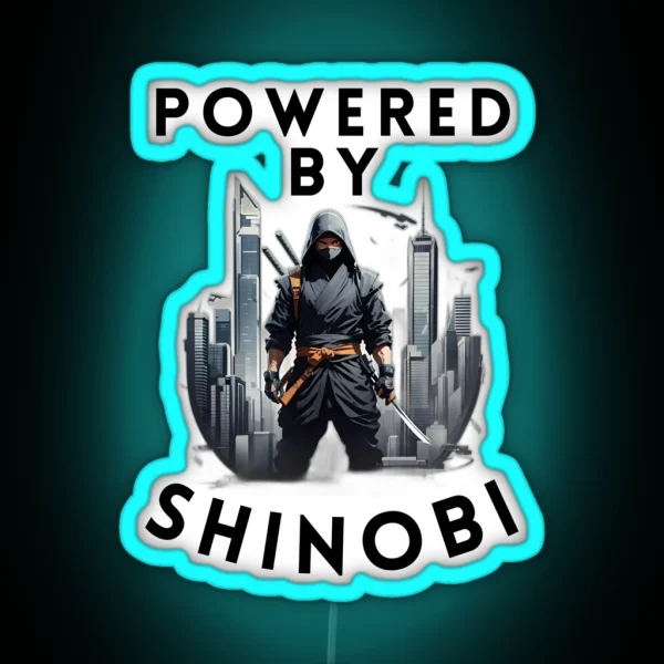 Powered By Shinobi RGB Neon Sign