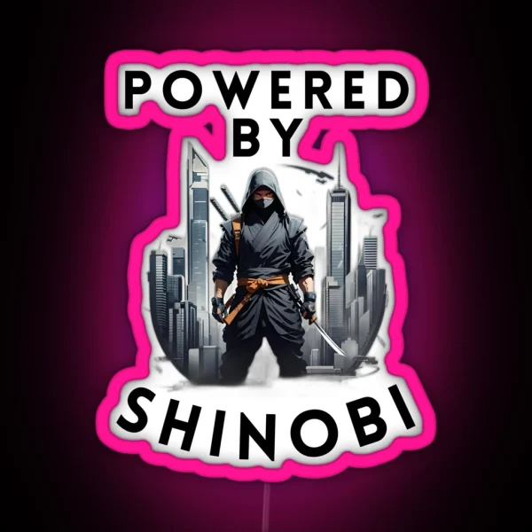 Powered By Shinobi RGB Neon Sign