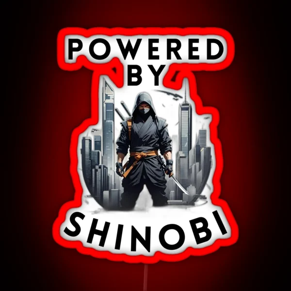 Powered By Shinobi RGB Neon Sign