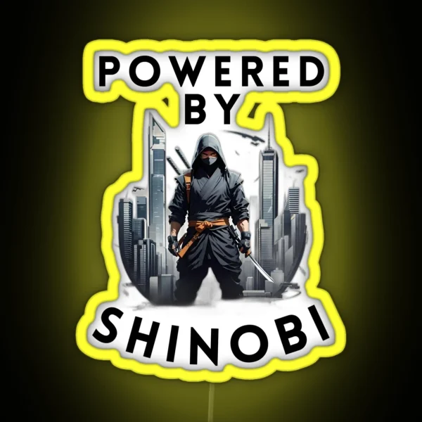 Powered By Shinobi RGB Neon Sign