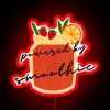 vibrant rgb neon sign displaying powered by smoothie