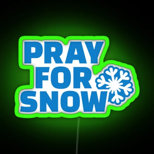 Pray For Snow RGB Neon Sign