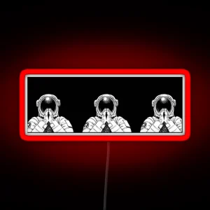 Praying Astronauts RGB Neon Sign
