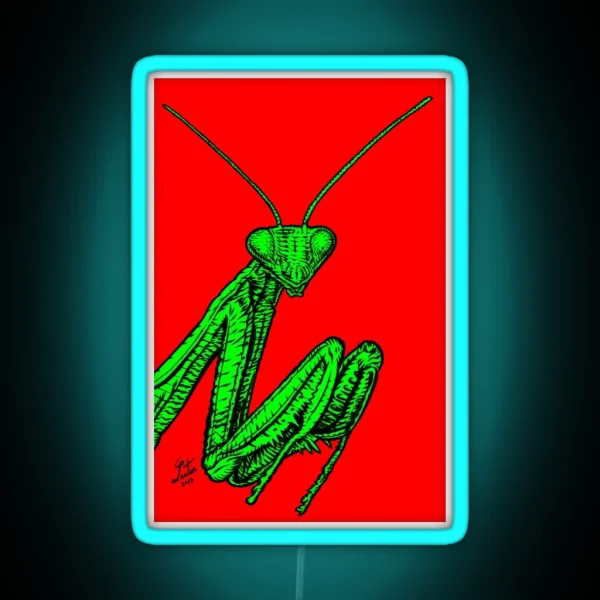 PRAYING MANTIS 4 RGB Neon Sign