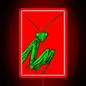 PRAYING MANTIS 4 RGB Neon Sign