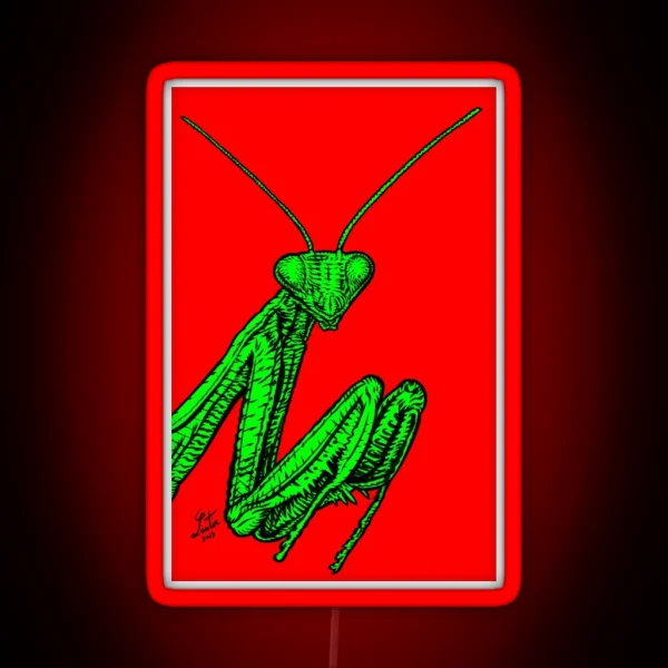 PRAYING MANTIS 4 RGB Neon Sign