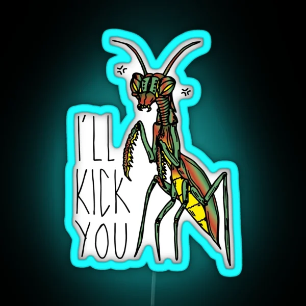 Praying Mantis Fighter RGB Neon Sign