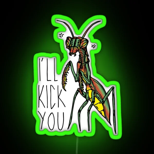 Praying Mantis Fighter RGB Neon Sign