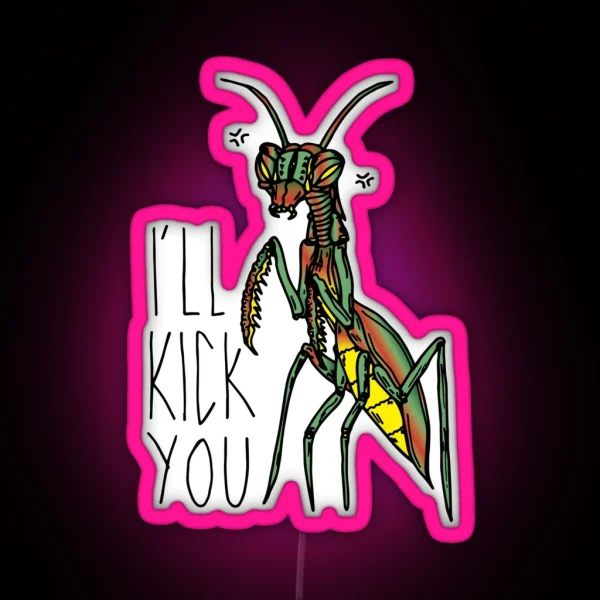 Praying Mantis Fighter RGB Neon Sign
