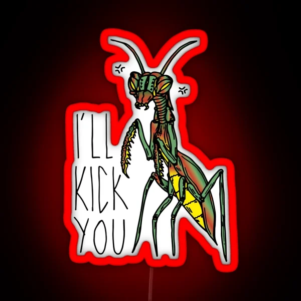 Praying Mantis Fighter RGB Neon Sign