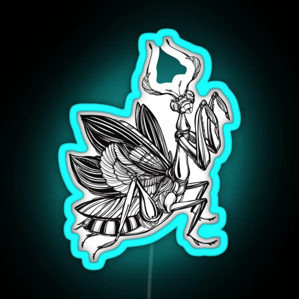 Praying Mantis RGB Neon Sign