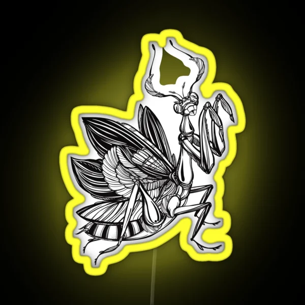 Praying Mantis RGB Neon Sign