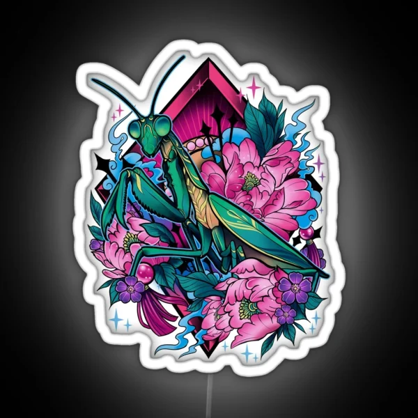 Praying Mantis RGB Neon Sign
