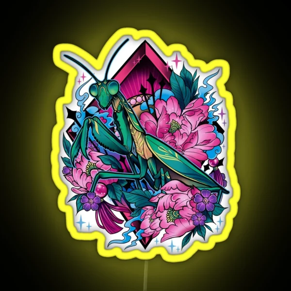 Praying Mantis RGB Neon Sign