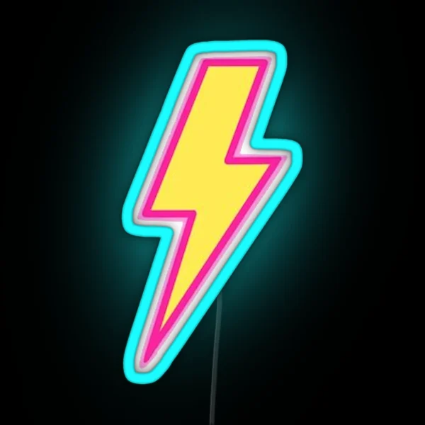 Preppy Lightening Bolt RGB Neon Sign