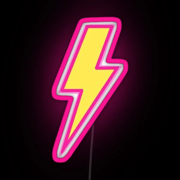 Preppy Lightening Bolt RGB Neon Sign