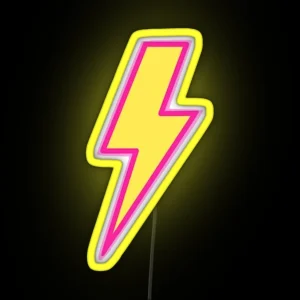 Preppy Lightening Bolt RGB Neon Sign