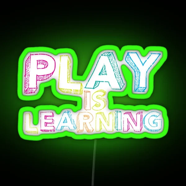 Preschool Teacher Learning School RGB Neon Sign