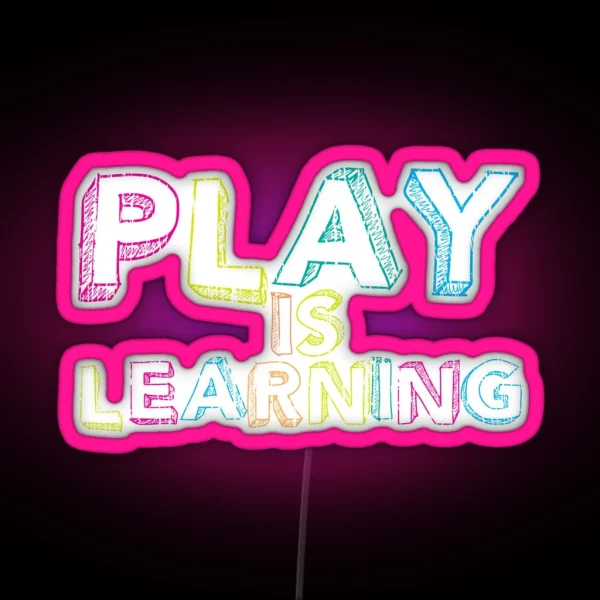 Preschool Teacher Learning School RGB Neon Sign