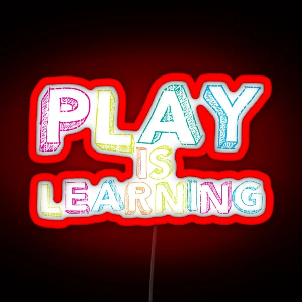 Preschool Teacher Learning School RGB Neon Sign