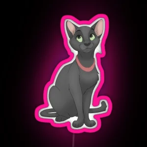 Pretty Black Cat RGB Neon Sign