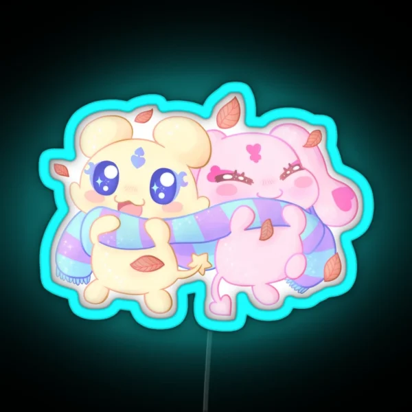 Pretty Cure Mepple And Mipple RGB Neon Sign
