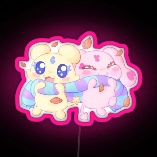 Pretty Cure Mepple And Mipple RGB Neon Sign