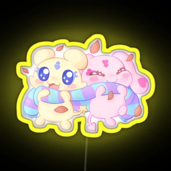 Pretty Cure Mepple And Mipple RGB Neon Sign