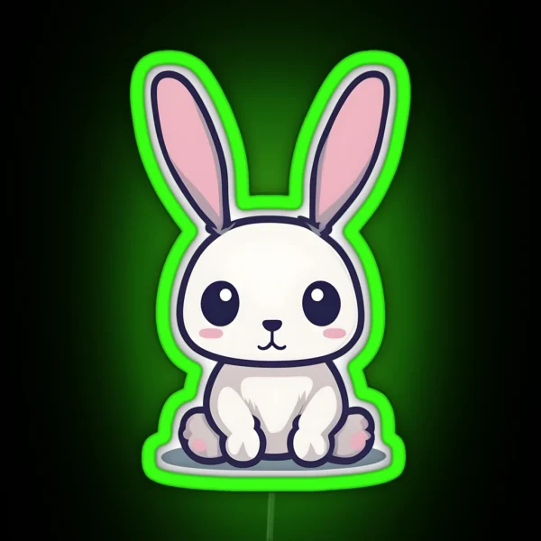Pretty Rabbit With Big Ears RGB Neon Sign