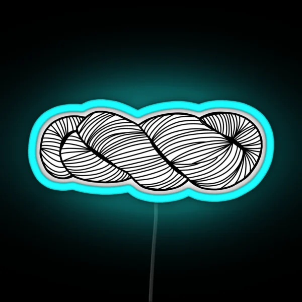 Pretty Yarn Skein RGB Neon Sign