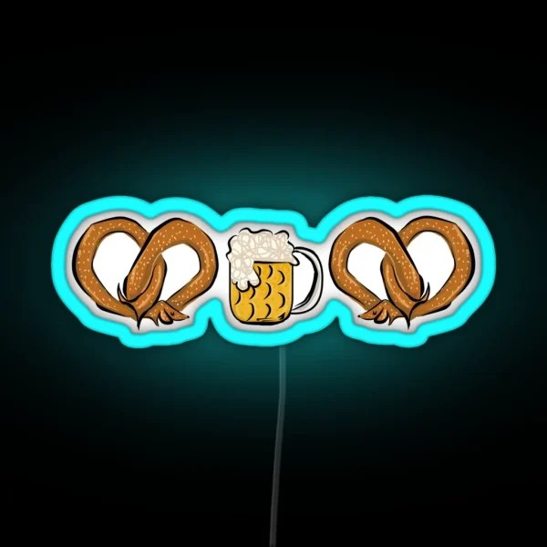 Pretzel Dog And Beer RGB Neon Sign