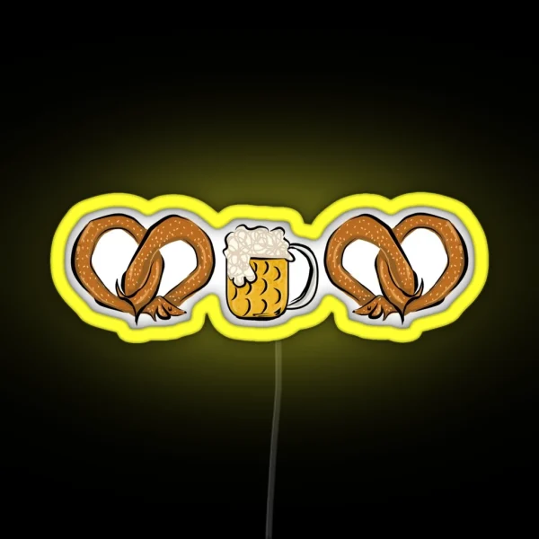 Pretzel Dog And Beer RGB Neon Sign