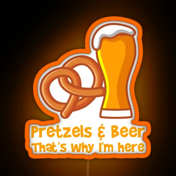 Pretzels And Beer Oktoberfest Wiesn Drindl Bavaria RGB Neon Sign