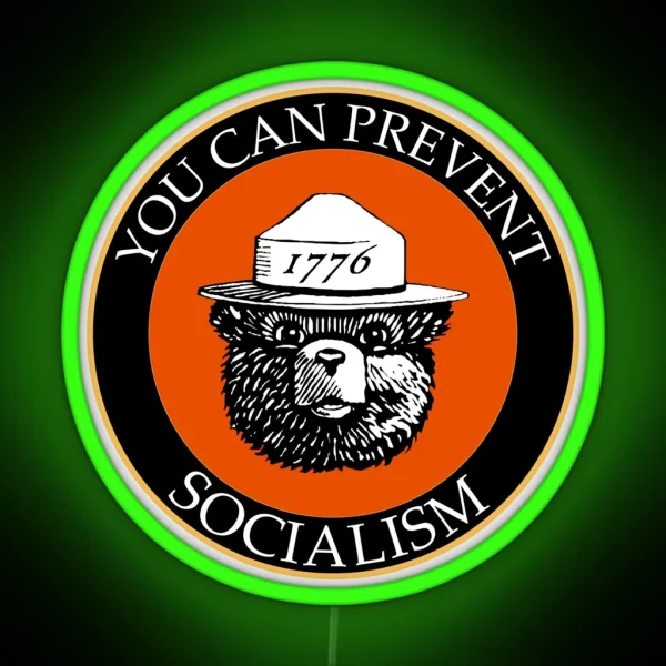 Prevent Socialism RGB Neon Sign