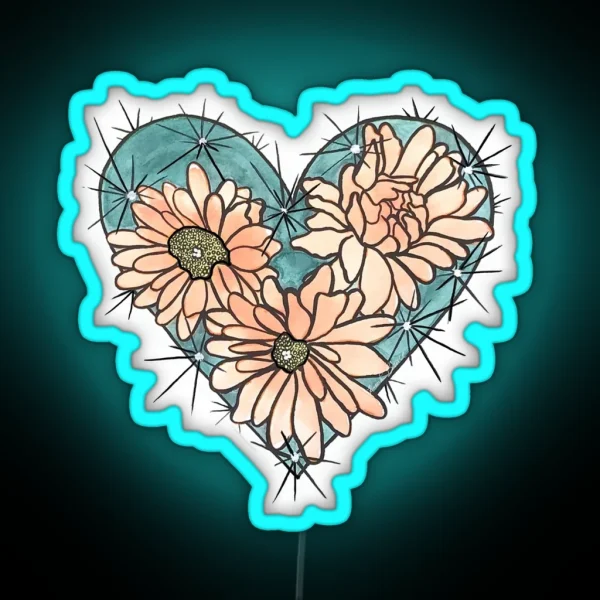Prickly Blossom RGB Neon Sign