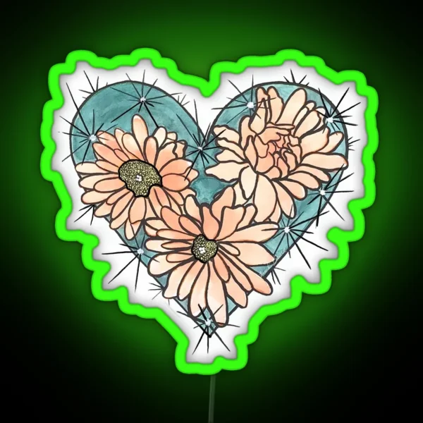 Prickly Blossom RGB Neon Sign