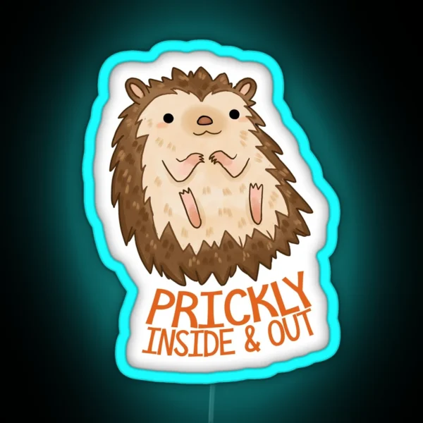 Prickly Hedgehog RGB Neon Sign