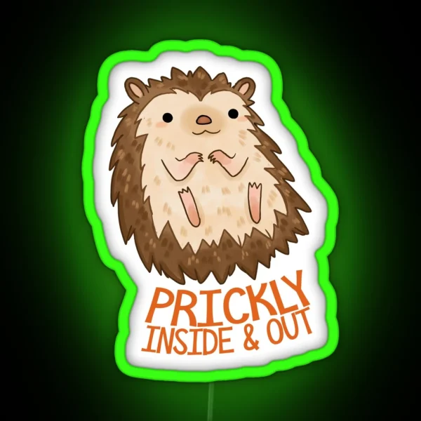 Prickly Hedgehog RGB Neon Sign