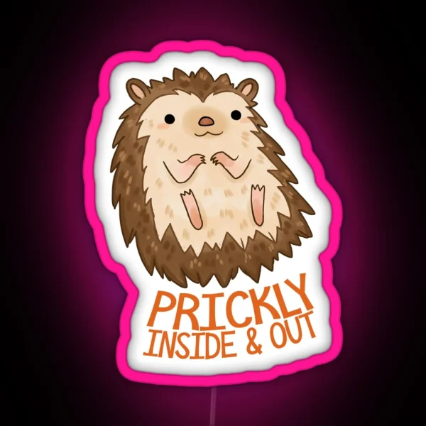 Prickly Hedgehog RGB Neon Sign