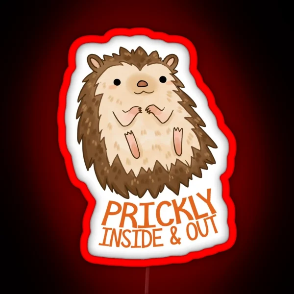 Prickly Hedgehog RGB Neon Sign