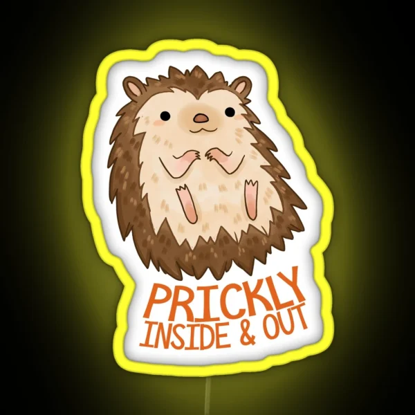 Prickly Hedgehog RGB Neon Sign