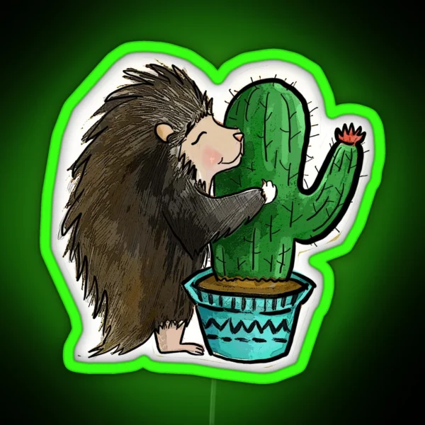 Prickly Love RGB Neon Sign