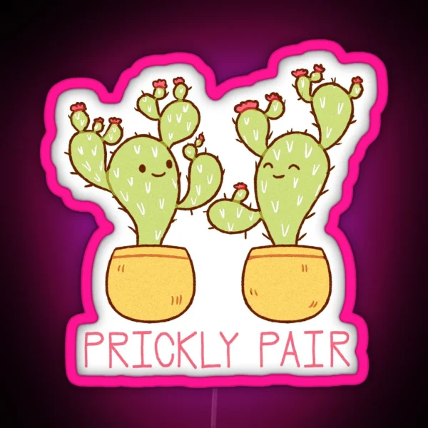 Prickly Pair RGB Neon Sign