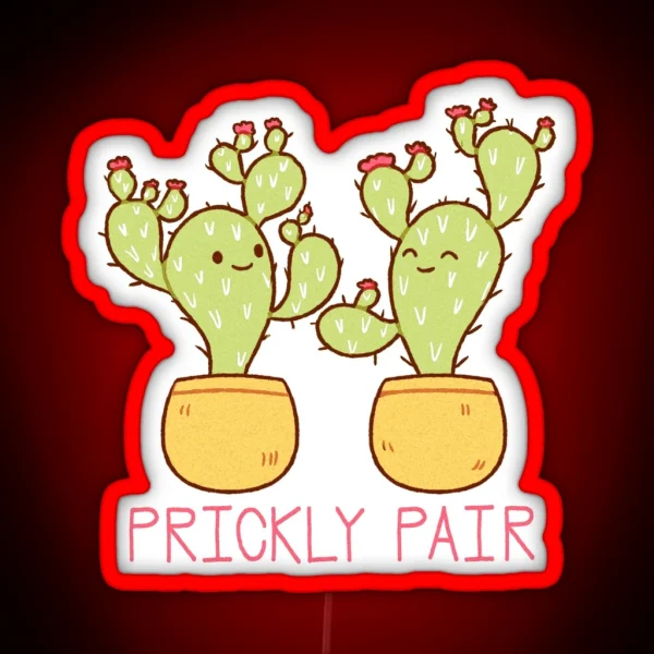 Prickly Pair RGB Neon Sign