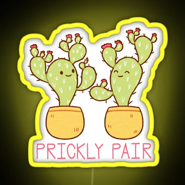 Prickly Pair RGB Neon Sign